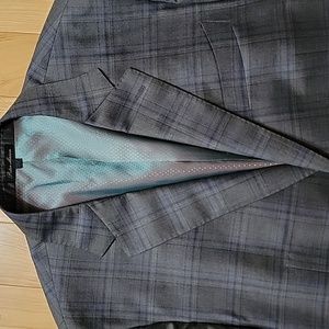 Peter Mason Italian wool windowpane blazer 44r